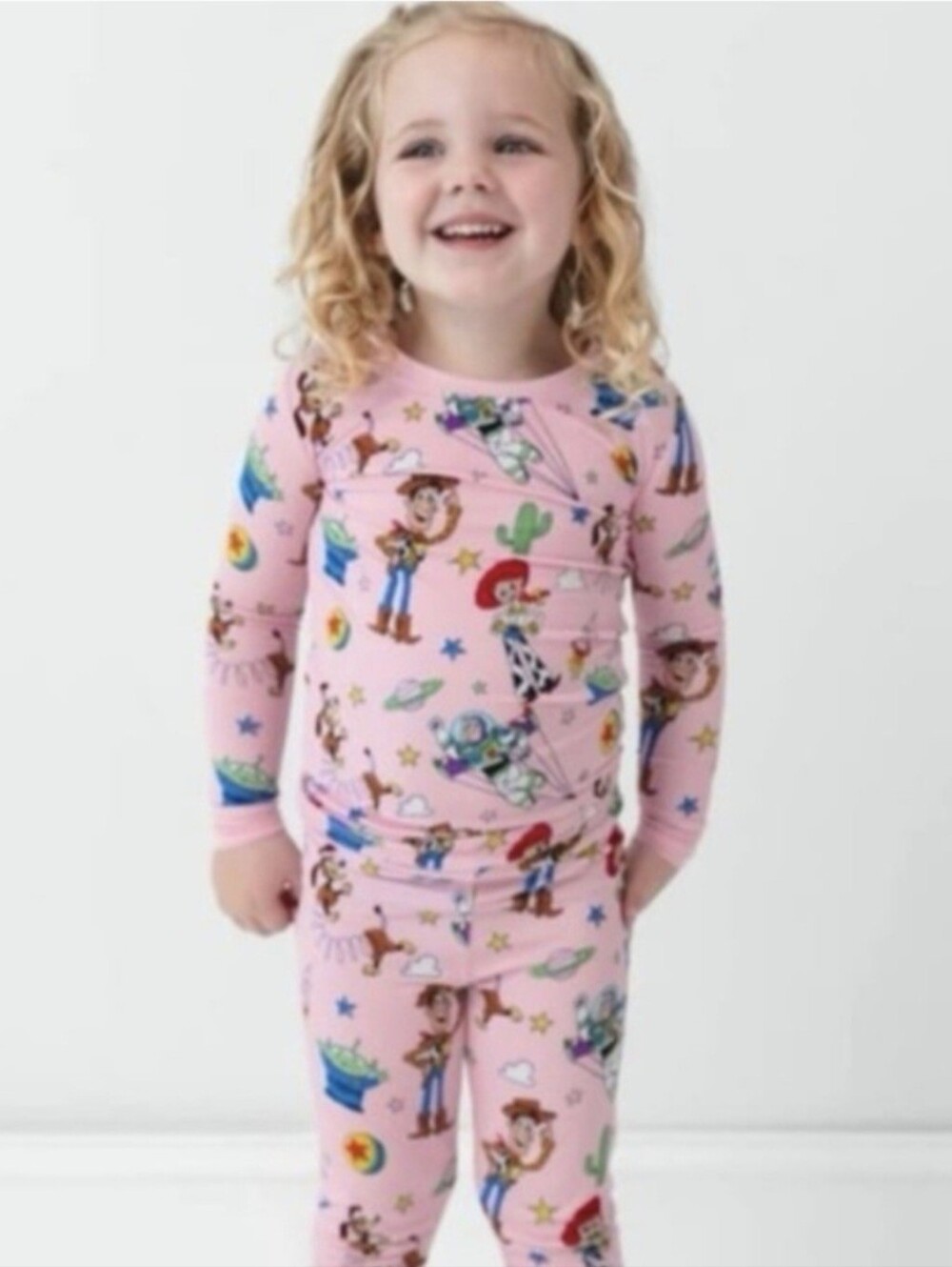 Little Sleepies Disney & Pixar Pink Toy Story Long Sleeve Pajama Set 4T NIB